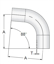 Picture of 88 DEG ELBOW BUTTWELD  T316L 20 RA ID/32 RA OD SF1