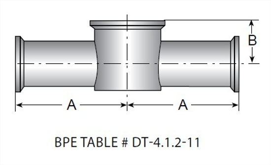 Picture of INSTRUMENT TEE CCC  T316L 20 RA ID / 32 RA OD SF1