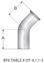 Picture of 45 DEG ELBOW CLAMP X WELD 6 MO 20 RA ID/32 RA OD SF1