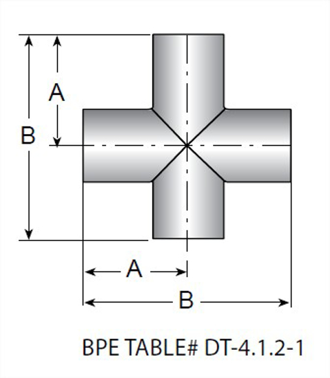 Picture of CROSS BUTTWELD  6 MO 20 RA ID/32 RA OD SF1
