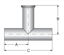 Picture of TEE  WELD X WELD X CLAMP A22 20 RA ID/32 RA OD SF1