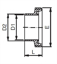 Picture of DIN 25 THREAD X 1.0 INCH WELD FERRULE  T316  MALE