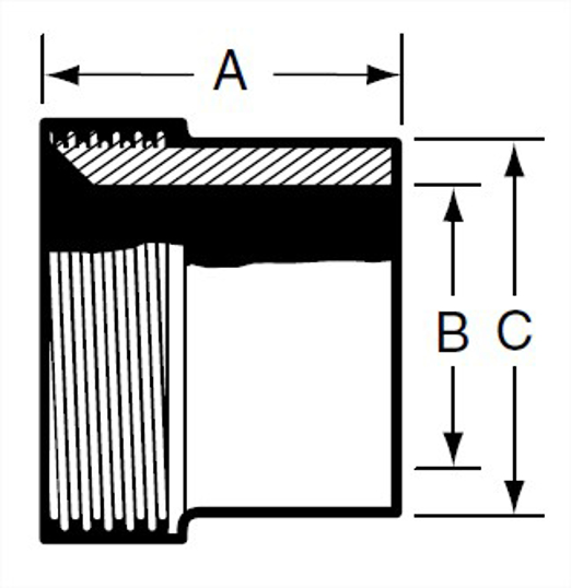 15W - Thread BS Heavy Wall Tank Ferrule